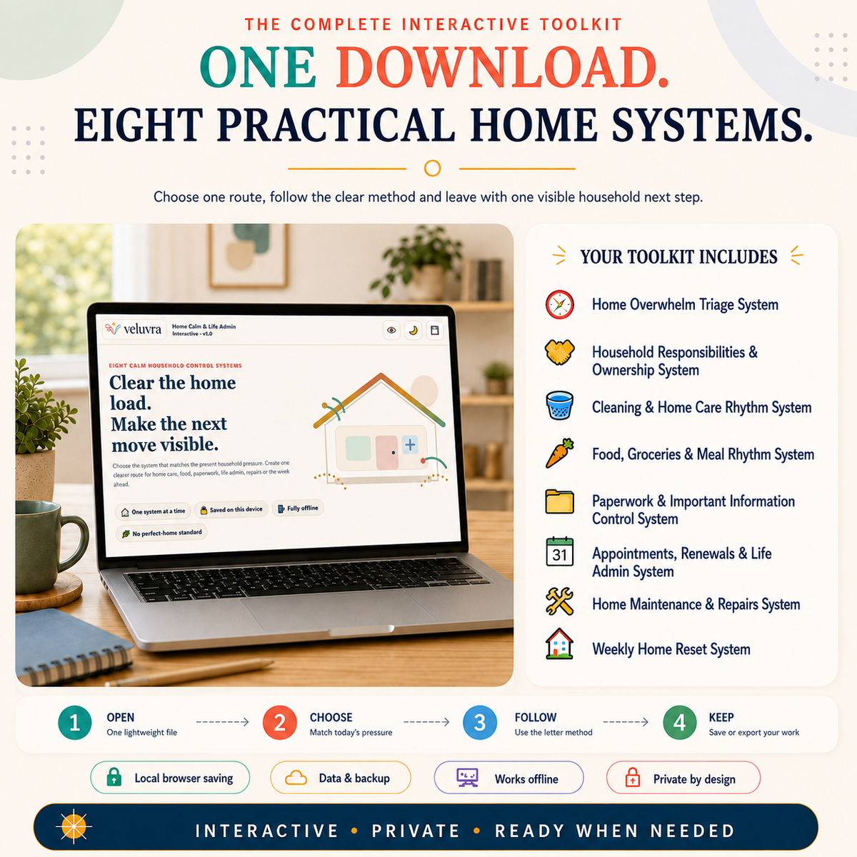 🏡 The Home Calm & Life Admin Interactive Toolkit App