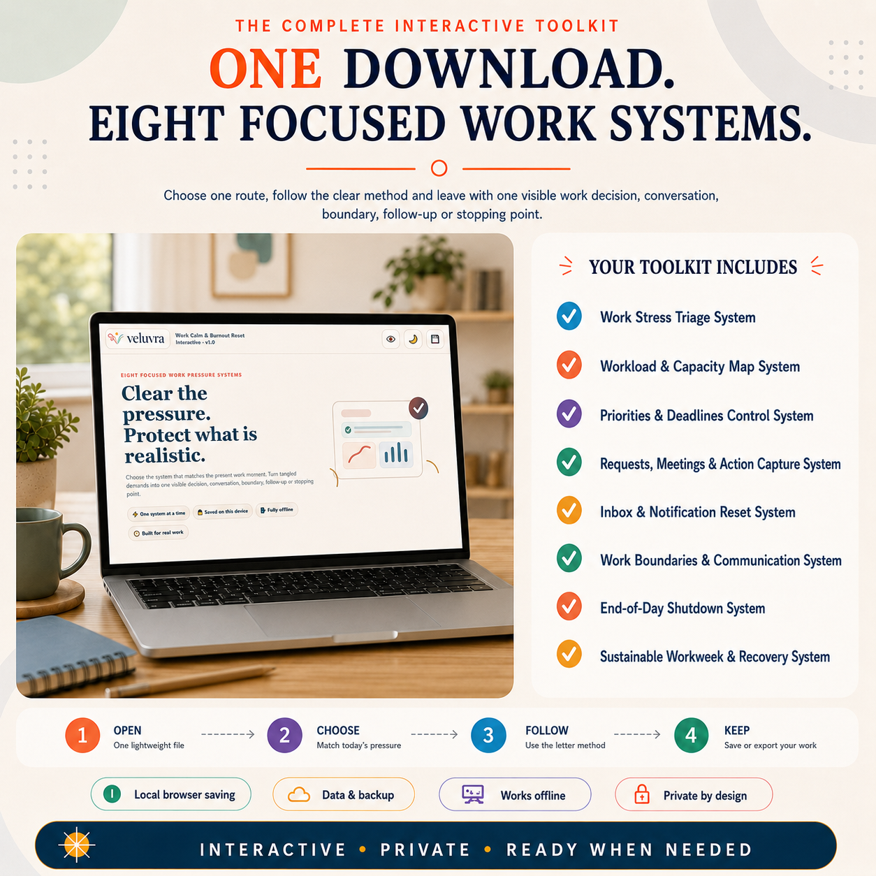 💼 The Work Calm & Burnout Reset Interactive Toolkit App