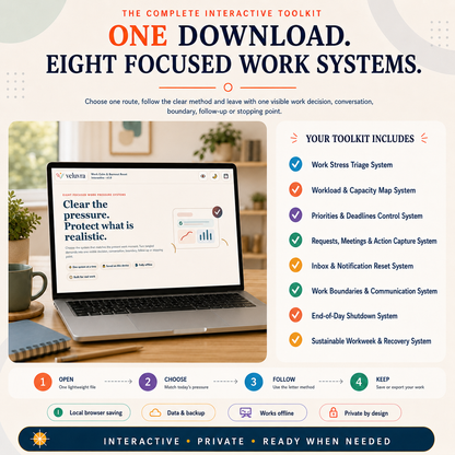 💼 The Work Calm & Burnout Reset Interactive Toolkit App