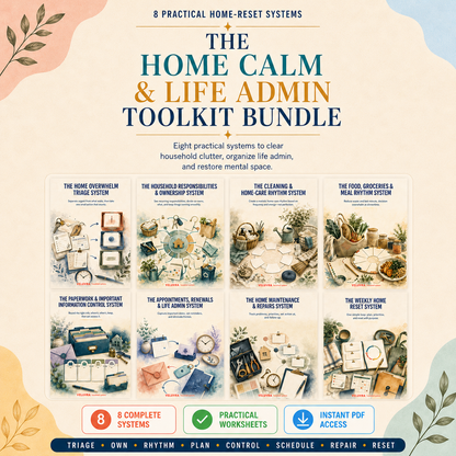 🏡📦 The Home Calm & Life Admin Toolkit Bundle