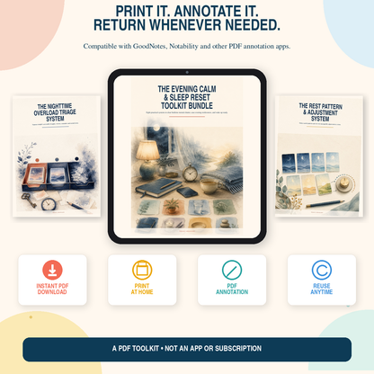 😌📦 The Evening Calm & Sleep Reset Toolkit Bundle - VELUVRA