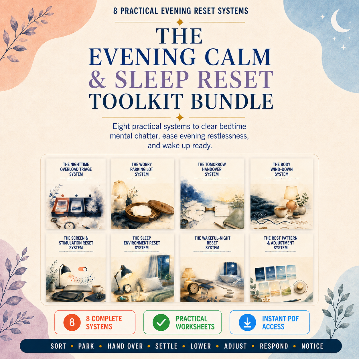 😌📦 The Evening Calm & Sleep Reset Toolkit Bundle