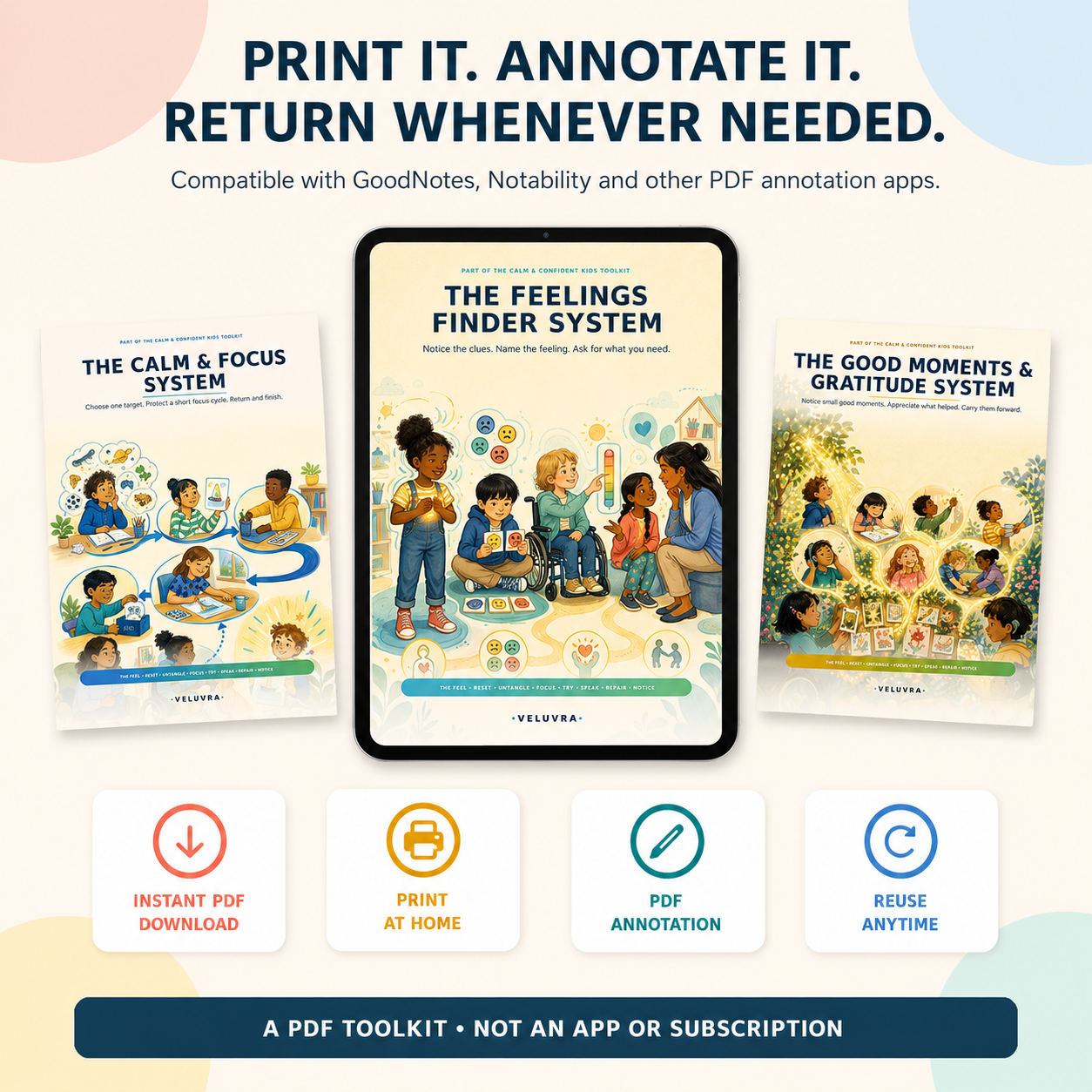 🌈📦 The Calm & Confident Kids Toolkit Bundle - VELUVRA