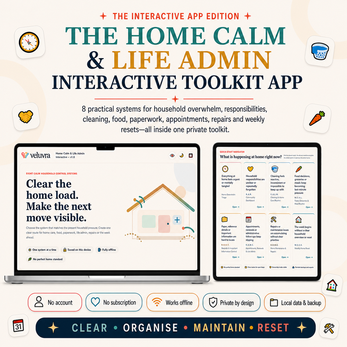 🏡 The Home Calm & Life Admin Interactive Toolkit App