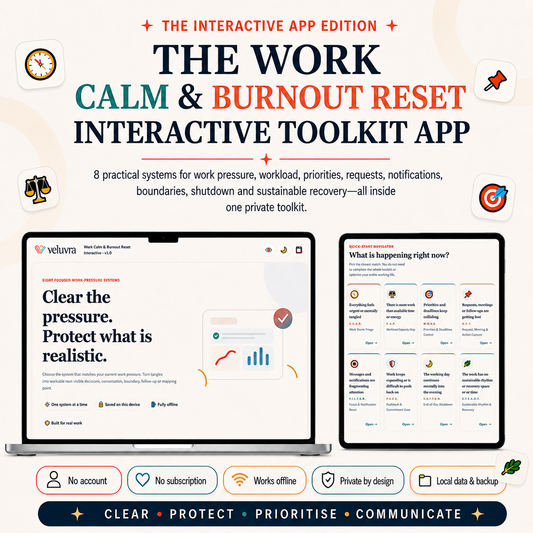 💼 The Work Calm & Burnout Reset Interactive Toolkit App